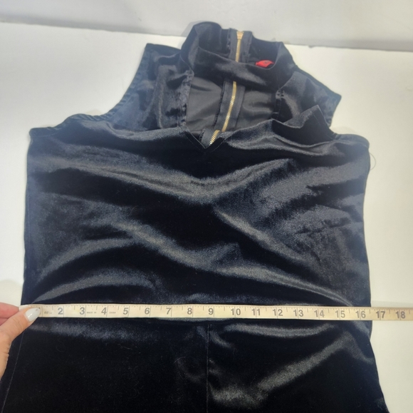 Hot kiss NWT velvet stretchy choker jumpsuit size XL - Picture 6 of 13